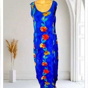 Vintage 90s Jams World Floral
Hawaiian Midi Dress M